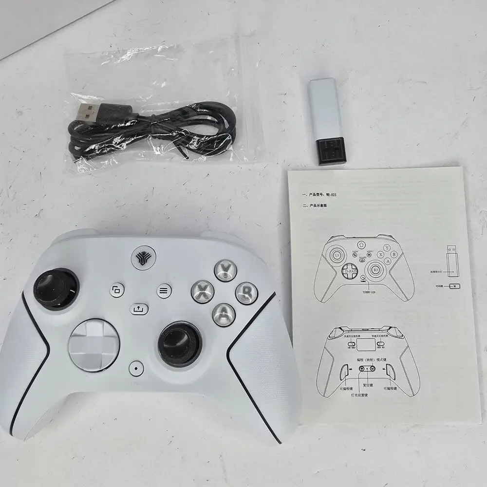 YUYIU XB-023 Wireless White Controller For Xbox 2.4G RGB Joysticks Carbon Black